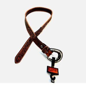 Wrangler Size 38 Men's Full Grain Leather Belt Brown Color New